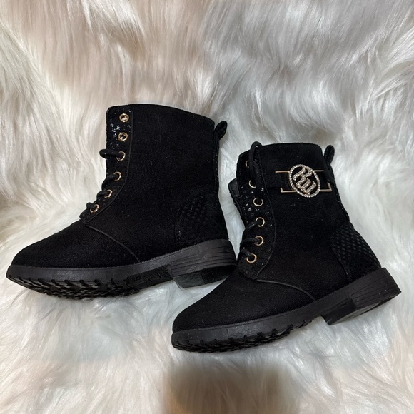 Rocawear Black Combat Moto Boots Lace-Up Design - Picture 7 of 8